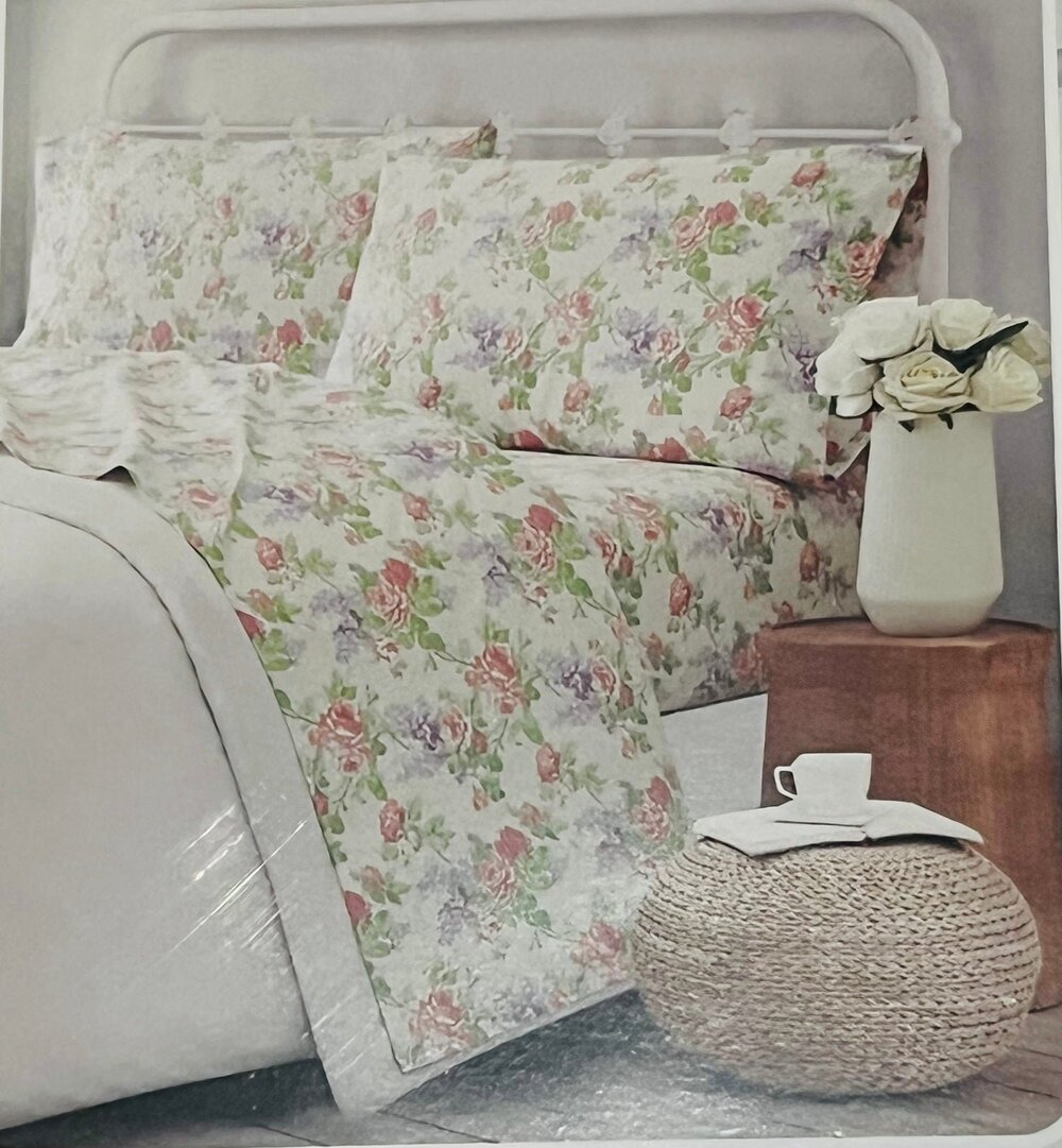 NWT❤️Rachel Ashwell The Farmhouse Shabby Chic Cotton Queen Sheet Set